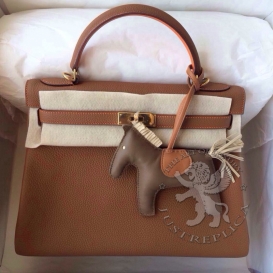 Hermes Kelly Togo 28cm Bi-color Gold-Orange
