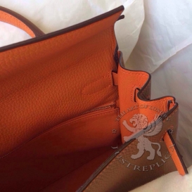 Hermes Kelly Togo 28cm Bi-color Gold-Orange
