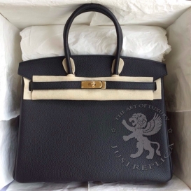 Hermes Birkin Togo 30cm Bi-color Black Viens