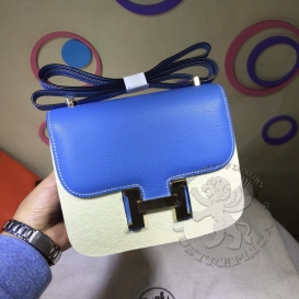 Hermes Constance Epsom 18cm Double Gusset Bleu Paradis