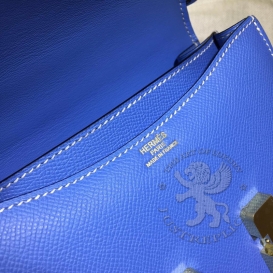 Hermes Constance Epsom 18cm Double Gusset Bleu Paradis