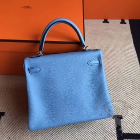 Hermes Kelly Togo 25cm 2T Blue Paradise