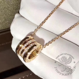 Bulgari Necklace B.zero1 pave spiral diamonds