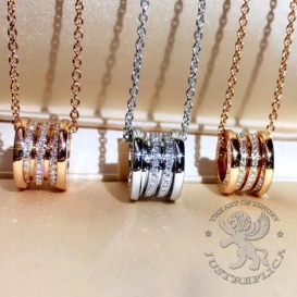 Bulgari Necklace B.zero1 pave spiral diamonds