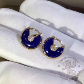 CARTIER Earrings Amulette de Cartier Lapis 2D XS