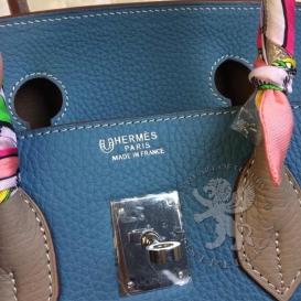 Hermes Birkin Togo 30cm Bi-color Blue-Grey