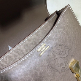 Hermes Constance Epsom 18cm Double Gusset Etoupe