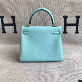 Hermes Kelly Togo 25cm 3P Blue Attol