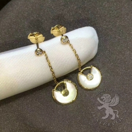 CARTIER Earrings Amulette de Cartier MOP 4D