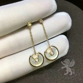 CARTIER Earrings Amulette de Cartier MOP 4D