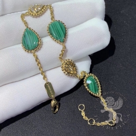 Boucheron Bracelet Serpent Boheme 5 motifs Malachite 16D