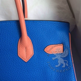 Hermes Birkin Togo 30cm Bi-color Blue-Salmon
