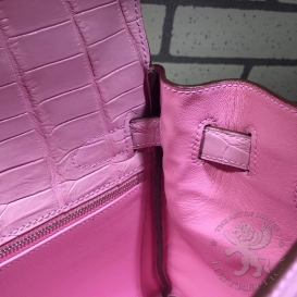 Hermes Kelly 32cm Crocodile Niloticus Matte Retourne(souple) Pink