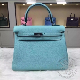 Hermes Kelly Togo 25cm 3P Lagon