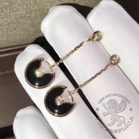 CARTIER Earrings Amulette de Cartier Onyx 4D