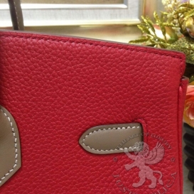 Hermes Birkin Togo 30cm Bi-color Combo Red Taupe