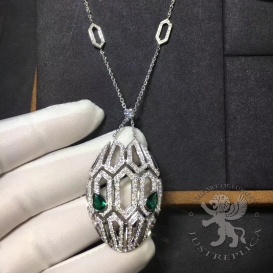 Bulgari Necklace Serpenti Emeralds 409D