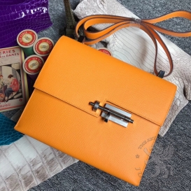 Hermes Verrou Epsom 23cm Jaune d'Or 9V