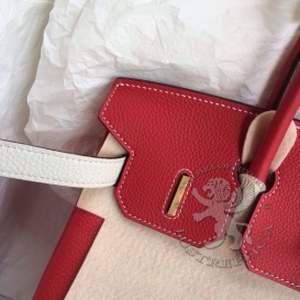 Hermes Birkin Togo 30cm Bi-color Red White