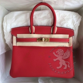 Hermes Birkin Togo 30cm Bi-color Red White