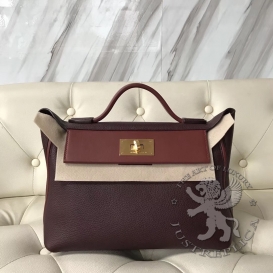 Hermes 24/24 Bag 29cm Togo Bordeaux 57