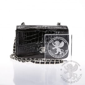Chanel Classic Crocodile Mini 20cm Black