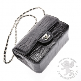 Chanel Classic Crocodile Mini 20cm Black