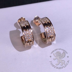 CARTIER Earrings LOVE pave Diamonds