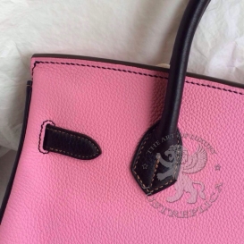 Hermes Birkin Togo 30cm Bi-color Rose-Black