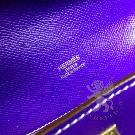Hermes Kelly Pochette 22cm Epsom Blue