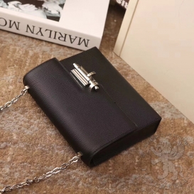 Hermes Verrou Chevre Mysore Goatskin 19cm Black 89