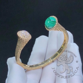 Van Cleef Arpels Bracelet Perlee Couleurs Malachite 43D