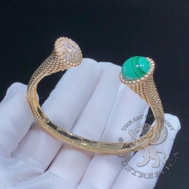 Van Cleef Arpels Bracelet Perlee Couleurs Malachite 43D