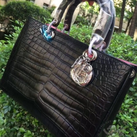 Diorissimo 32cm Crocodile Matt Black