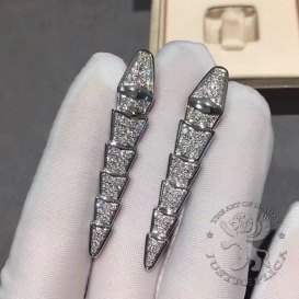 Bulgari Earrings Serpenti full pave Diamonds