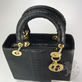 Lady Dior 24cm Python Black 