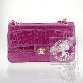 Chanel Classic Crocodile Medium 25.5cm Pink
