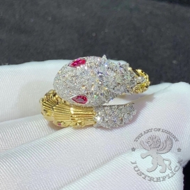 Bulgari Ring Serpenti Diamonds Ruby