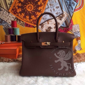 Hermes Birkin Togo 30cm Deep Taupe