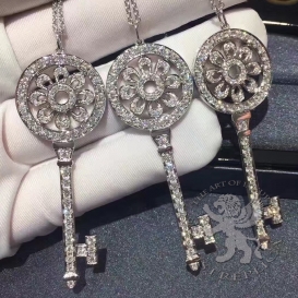 Tiffany Necklace Keys Petals Key Pendant
