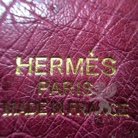 Hermes Kelly Pochette 22cm Ostrich Indian Red