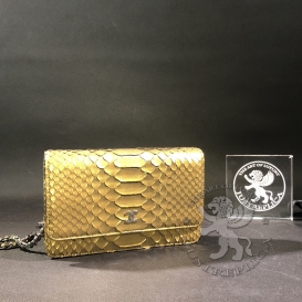 Chanel WOC 19cm Python Gold