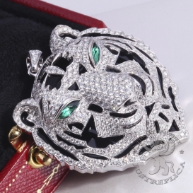 CARTIER Necklace Tiger Head Pendant 485D