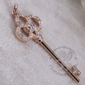 Tiffany Necklace Key Crown Pendant