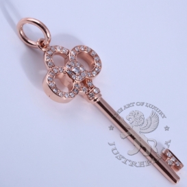 Tiffany Necklace Key Crown Pendant