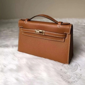 Hermes Kelly Pochette 22cm Epsom Gold