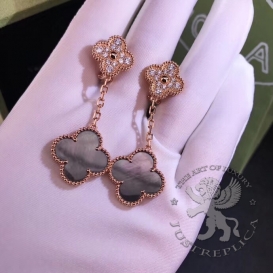 Van Cleef Arpels Earrings Magic Alhambra MOP 24D 2 motifs