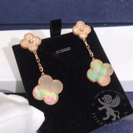 Van Cleef Arpels Earrings Magic Alhambra MOP 24D 2 motifs