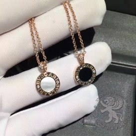 Bulgari Necklace 2sides MOP Onyx Diamonds 