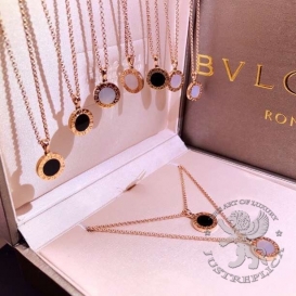 Bulgari Necklace 2sides MOP Onyx Diamonds 